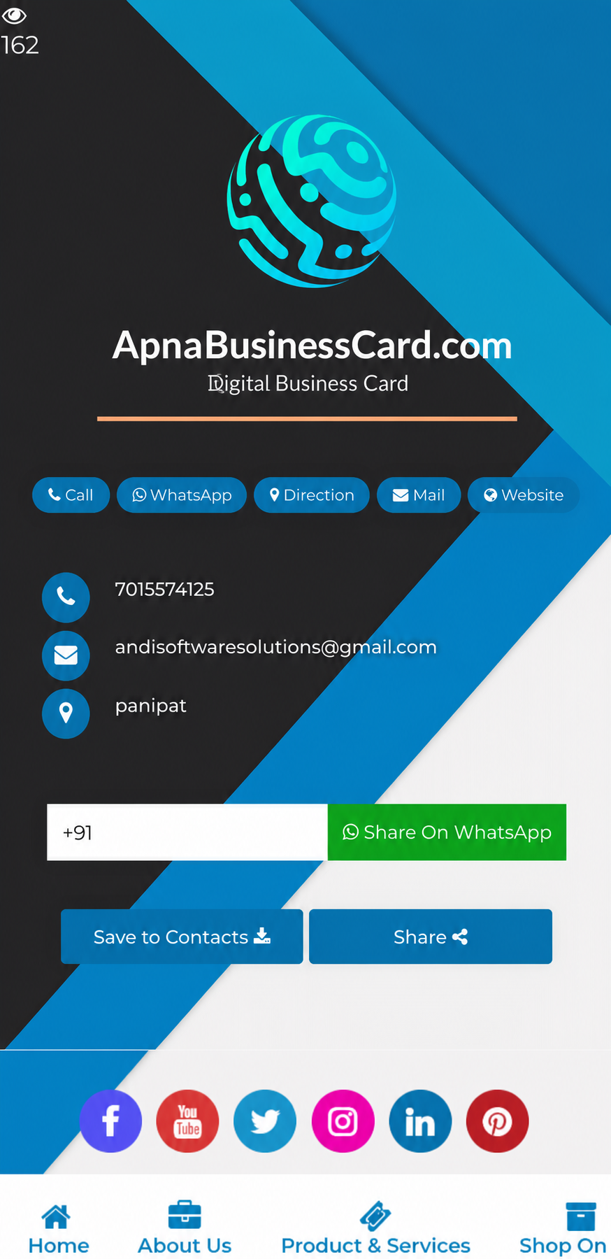 ApnaBusinessCard.com template preview