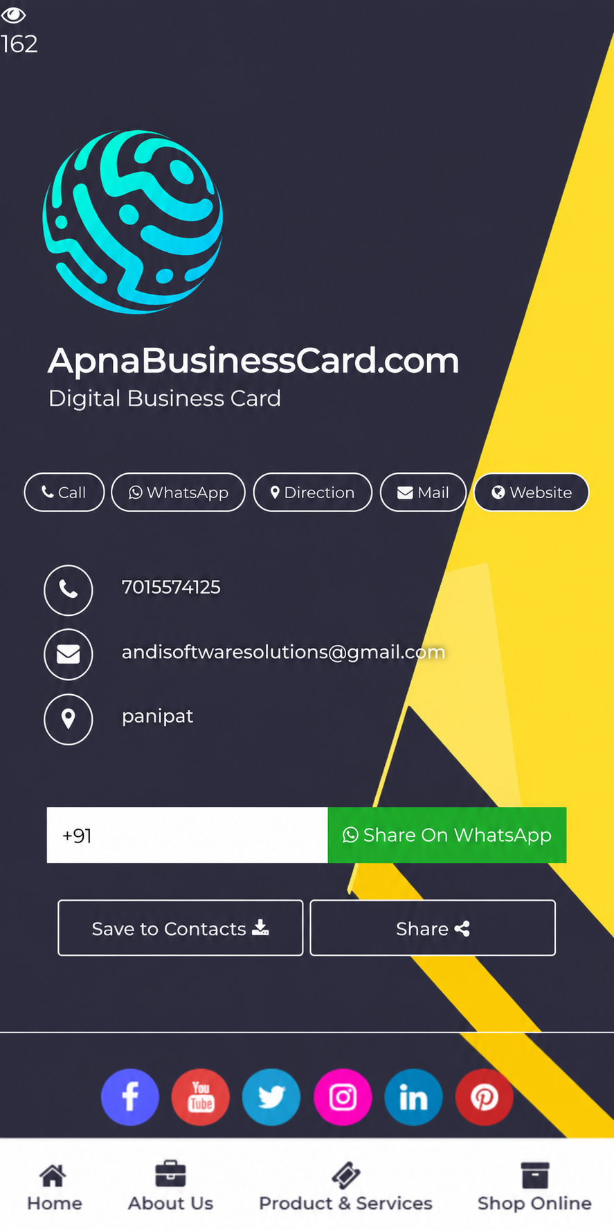 ApnaBusinessCard.com template preview