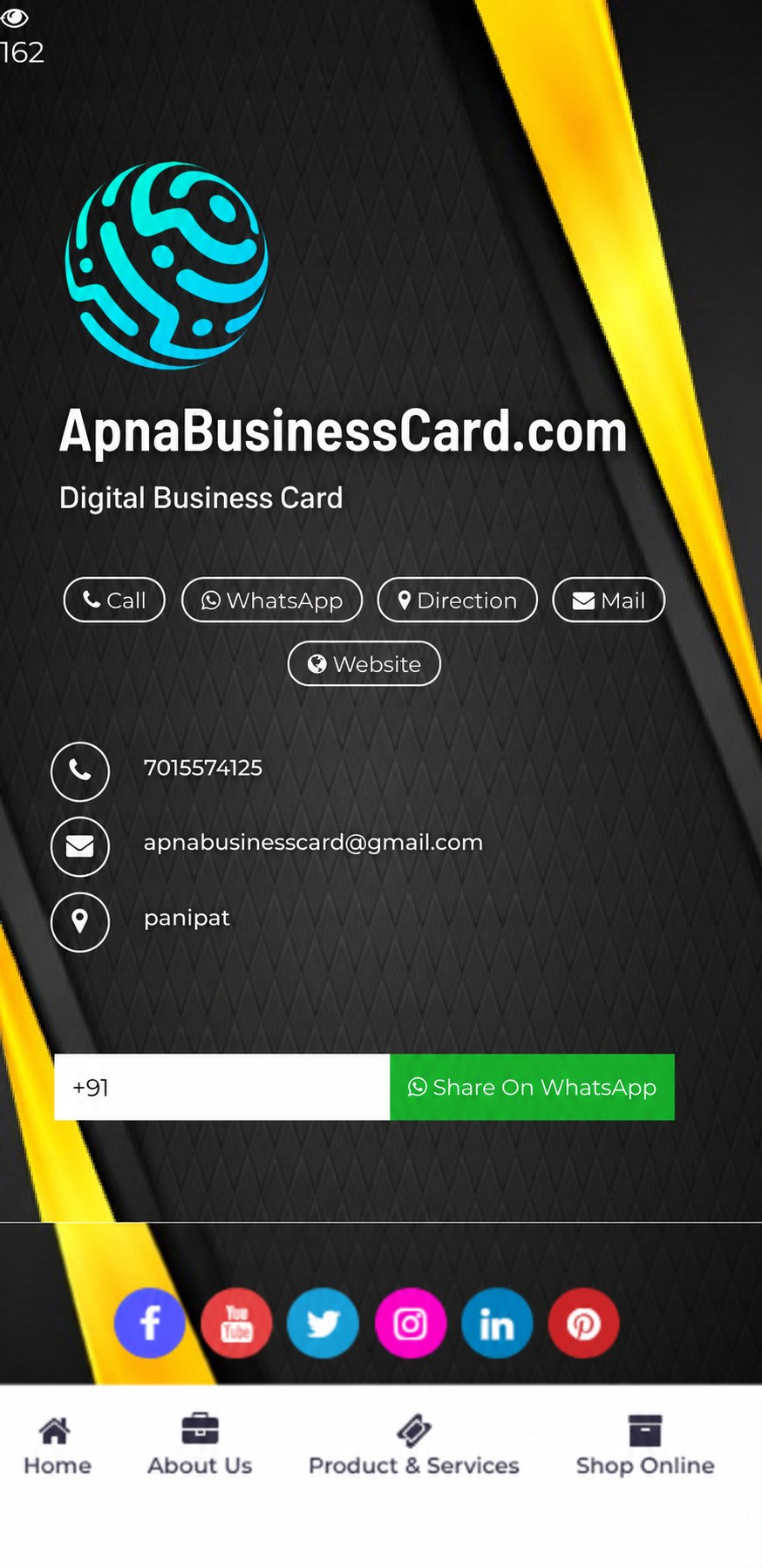 ApnaBusinessCard.com template preview