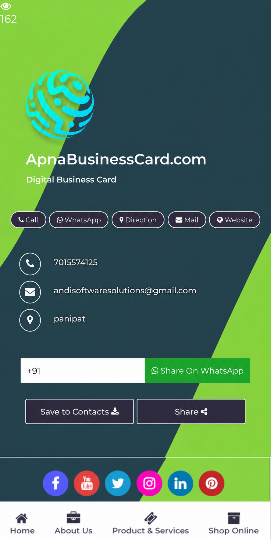 ApnaBusinessCard.com template preview