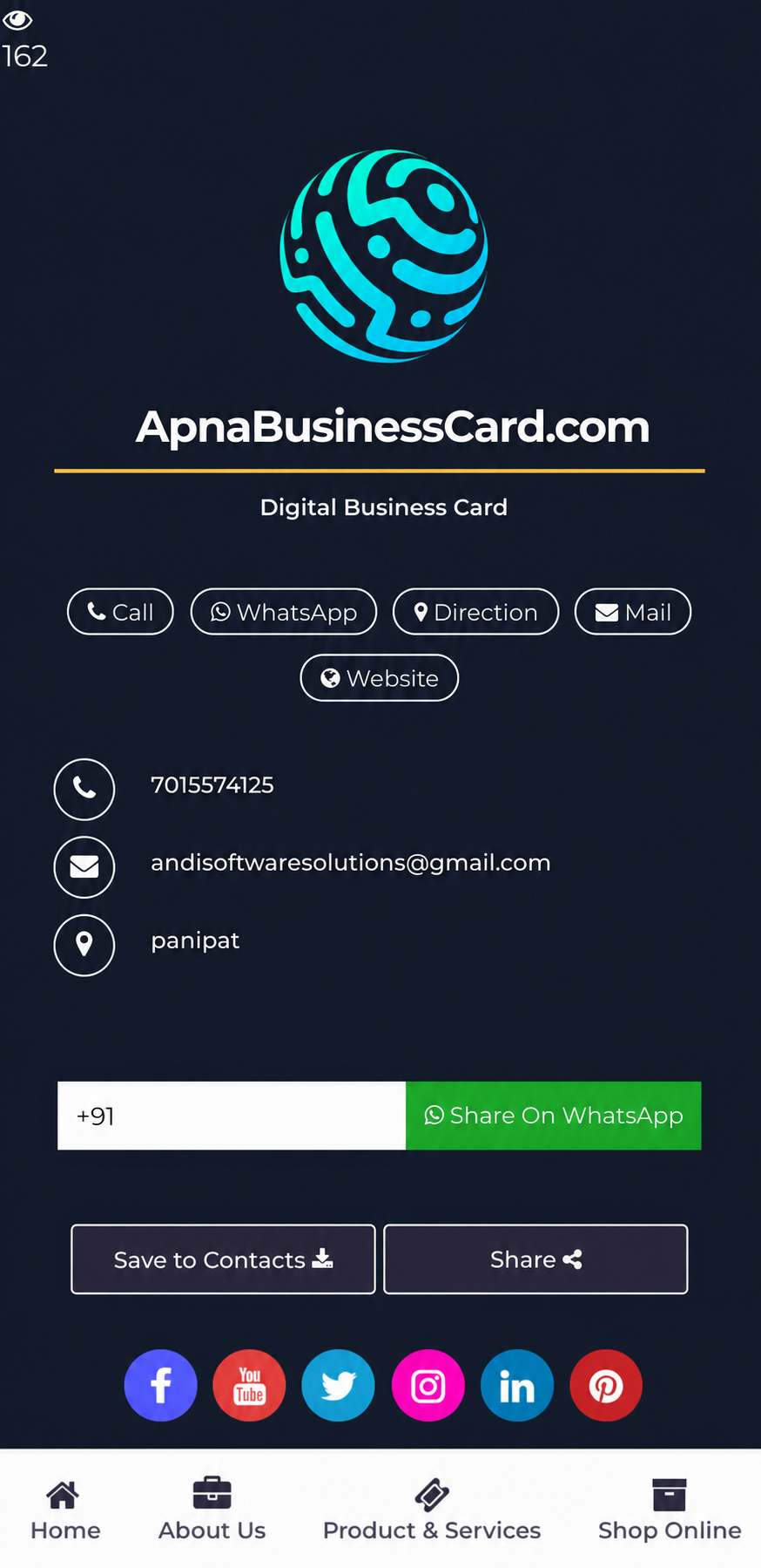 ApnaBusinessCard.com template preview