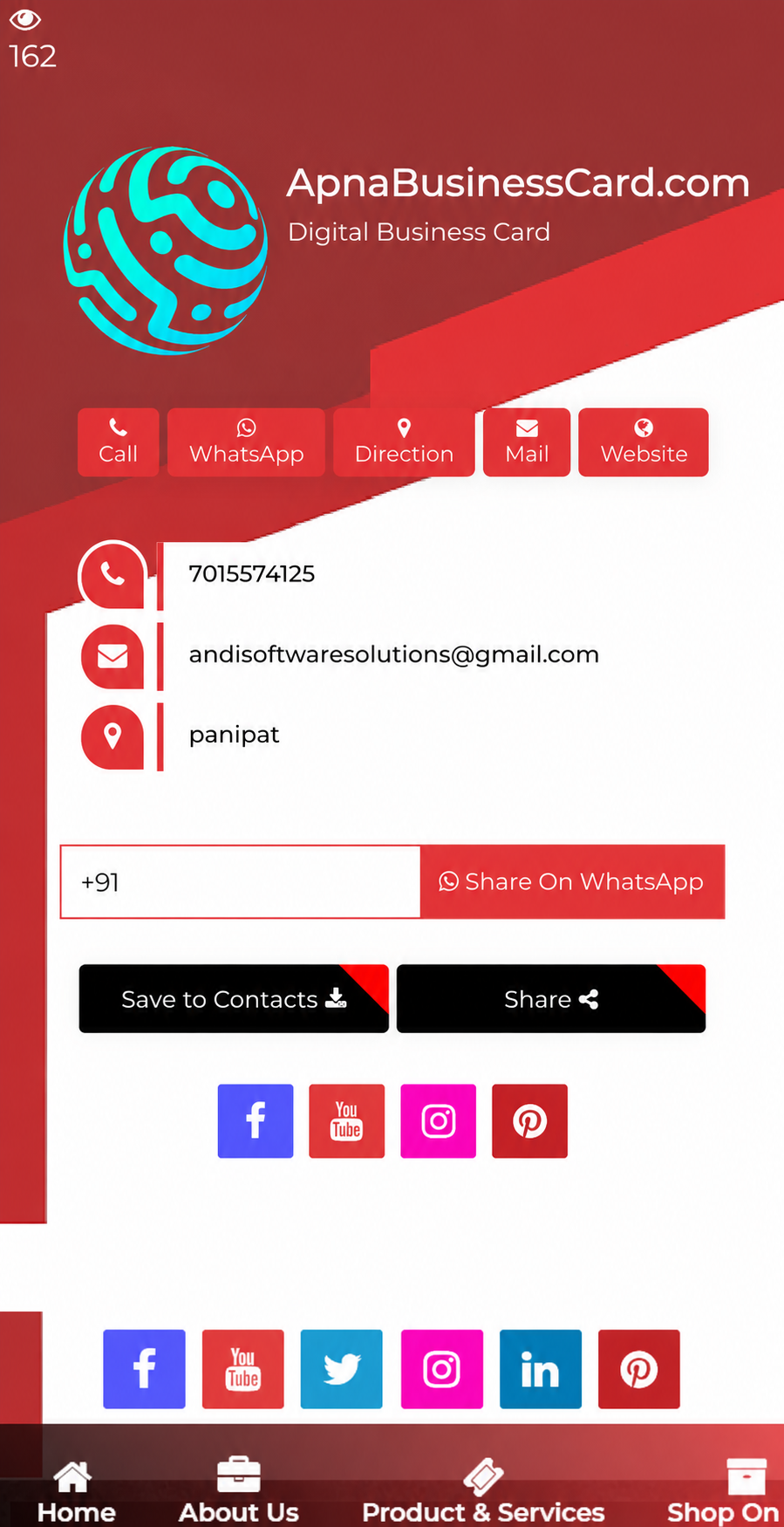 ApnaBusinessCard.com template preview