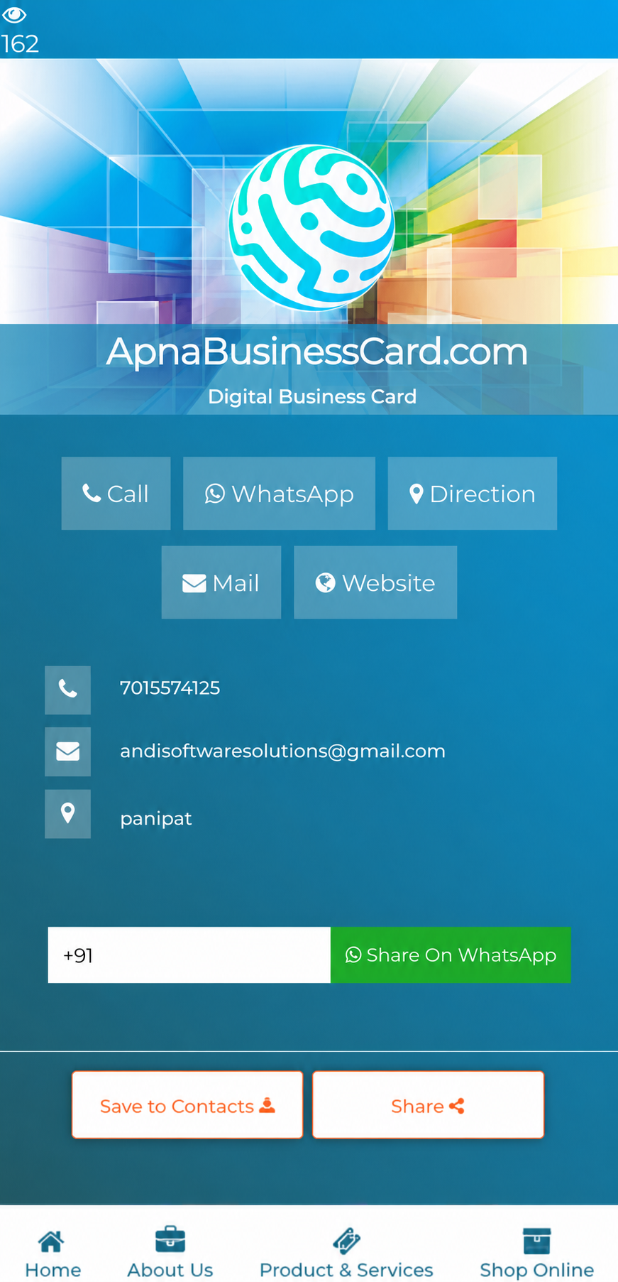ApnaBusinessCard.com template preview