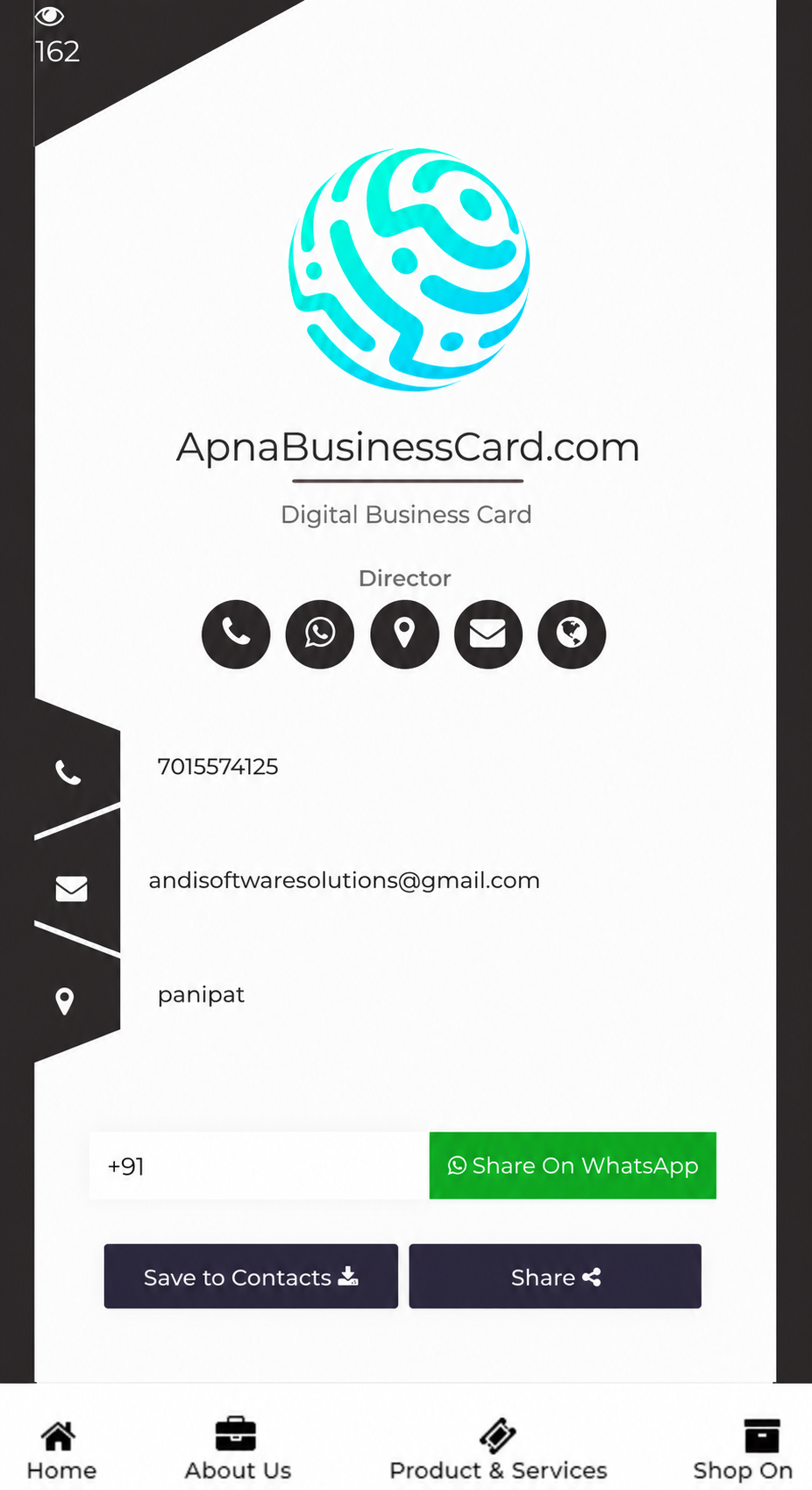 ApnaBusinessCard.com template preview