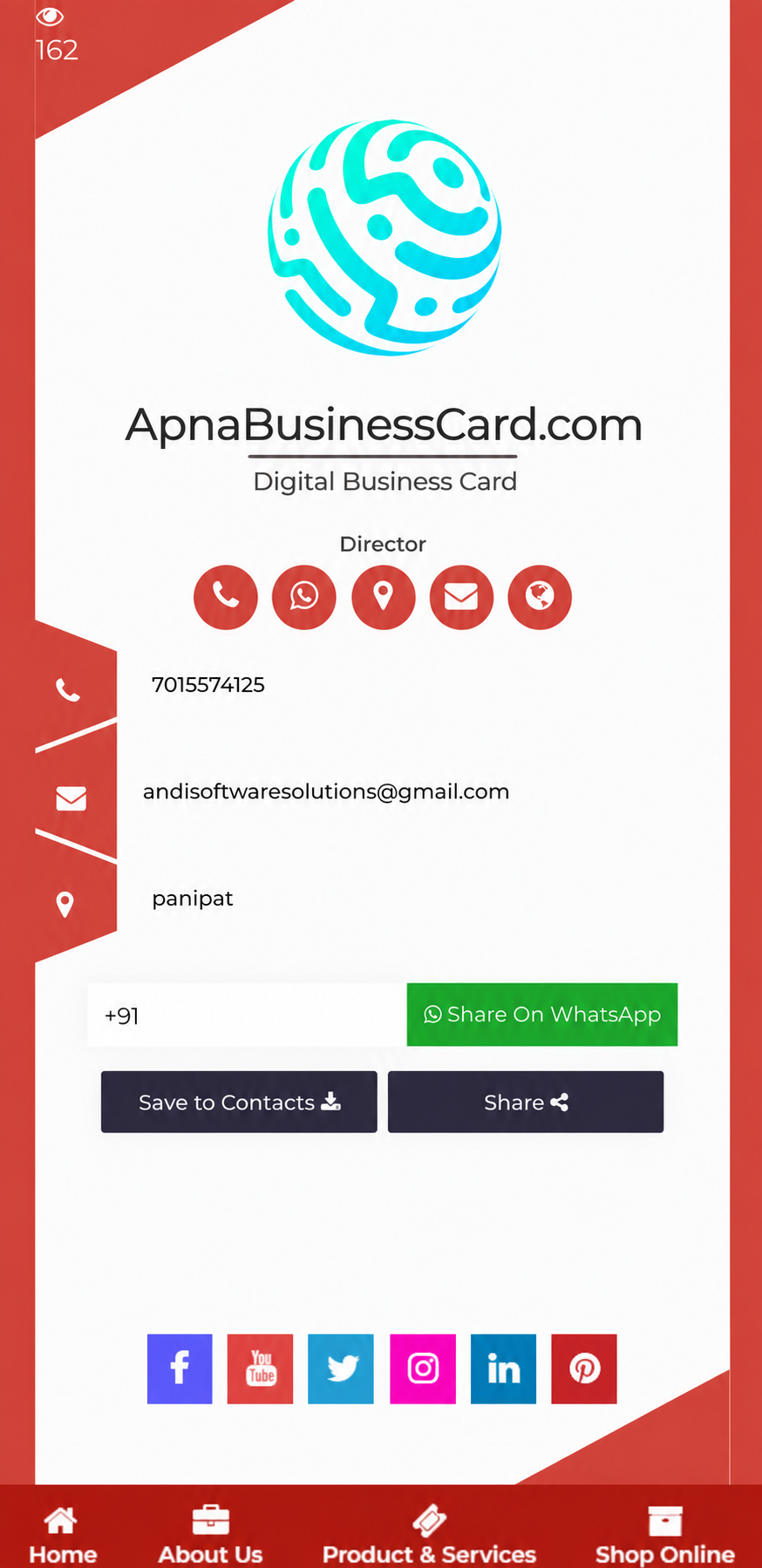 ApnaBusinessCard.com template preview