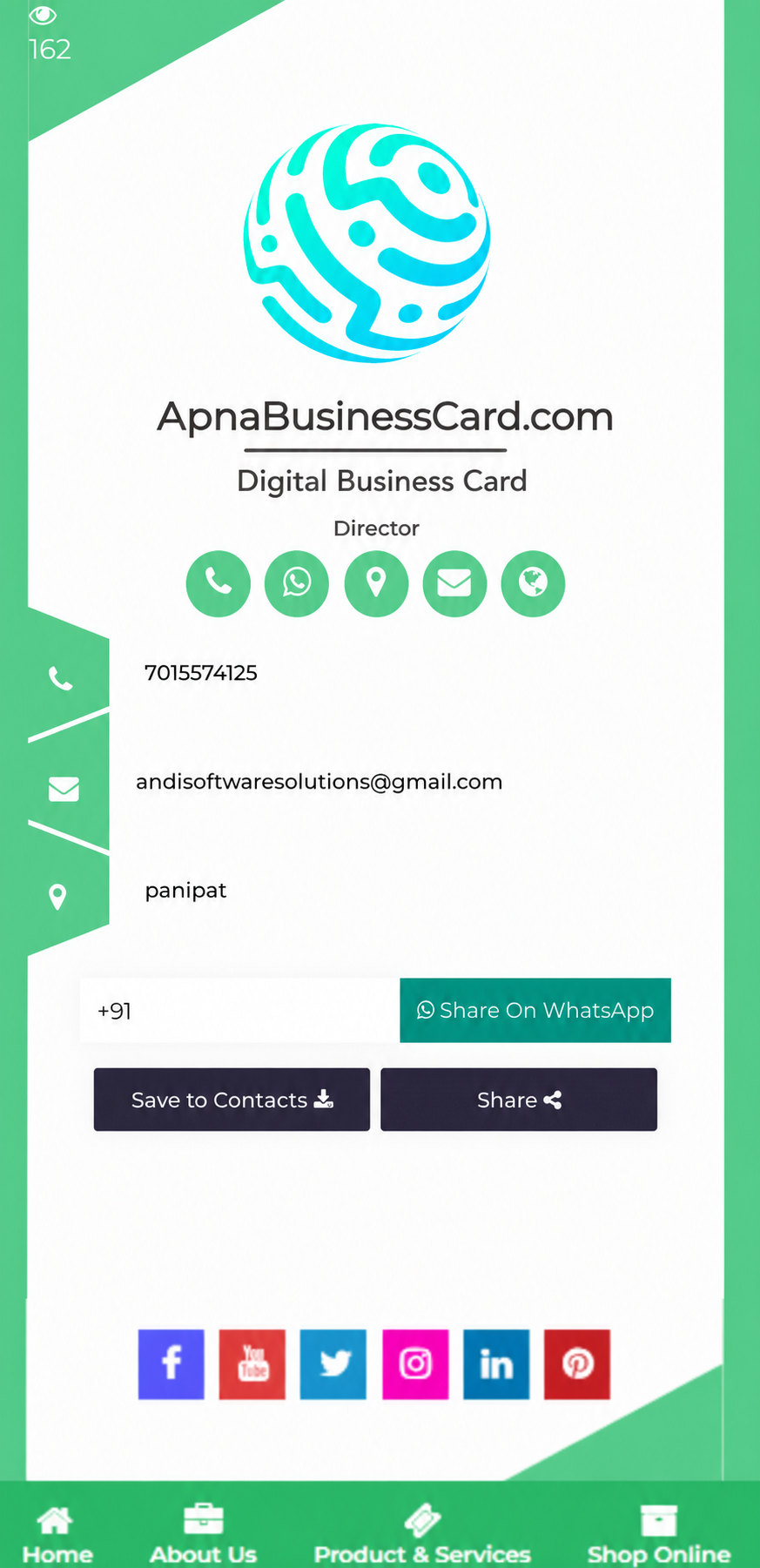 ApnaBusinessCard.com template preview