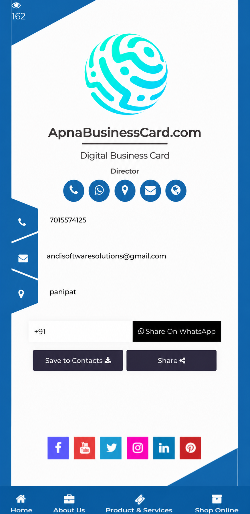 ApnaBusinessCard.com template preview