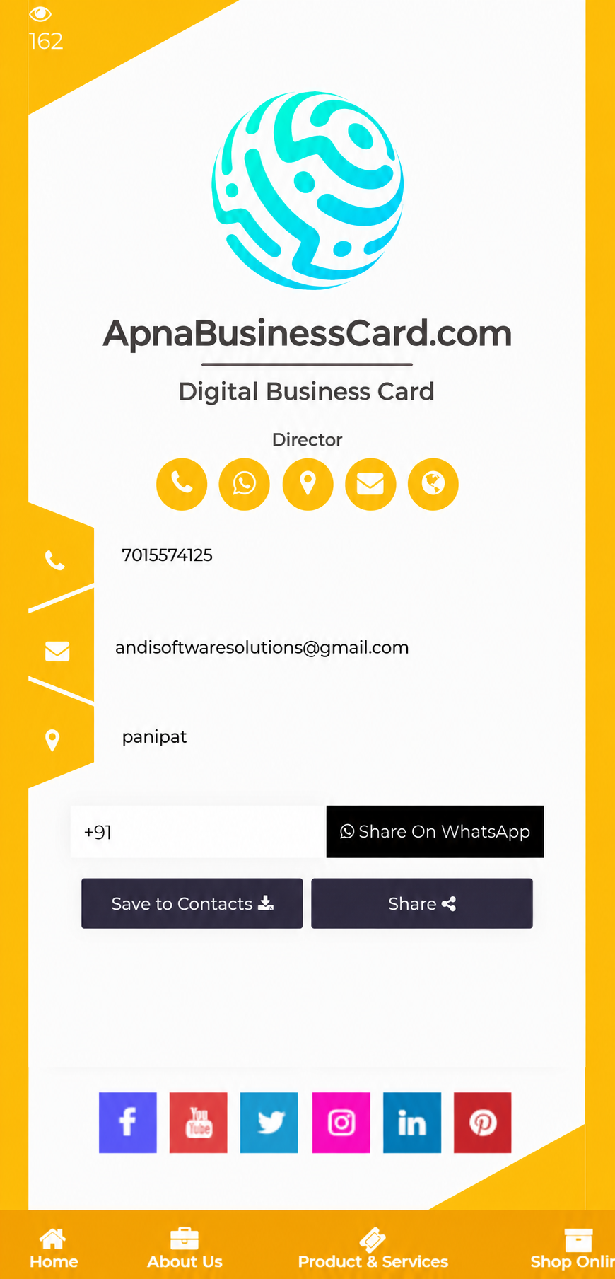 ApnaBusinessCard.com template preview